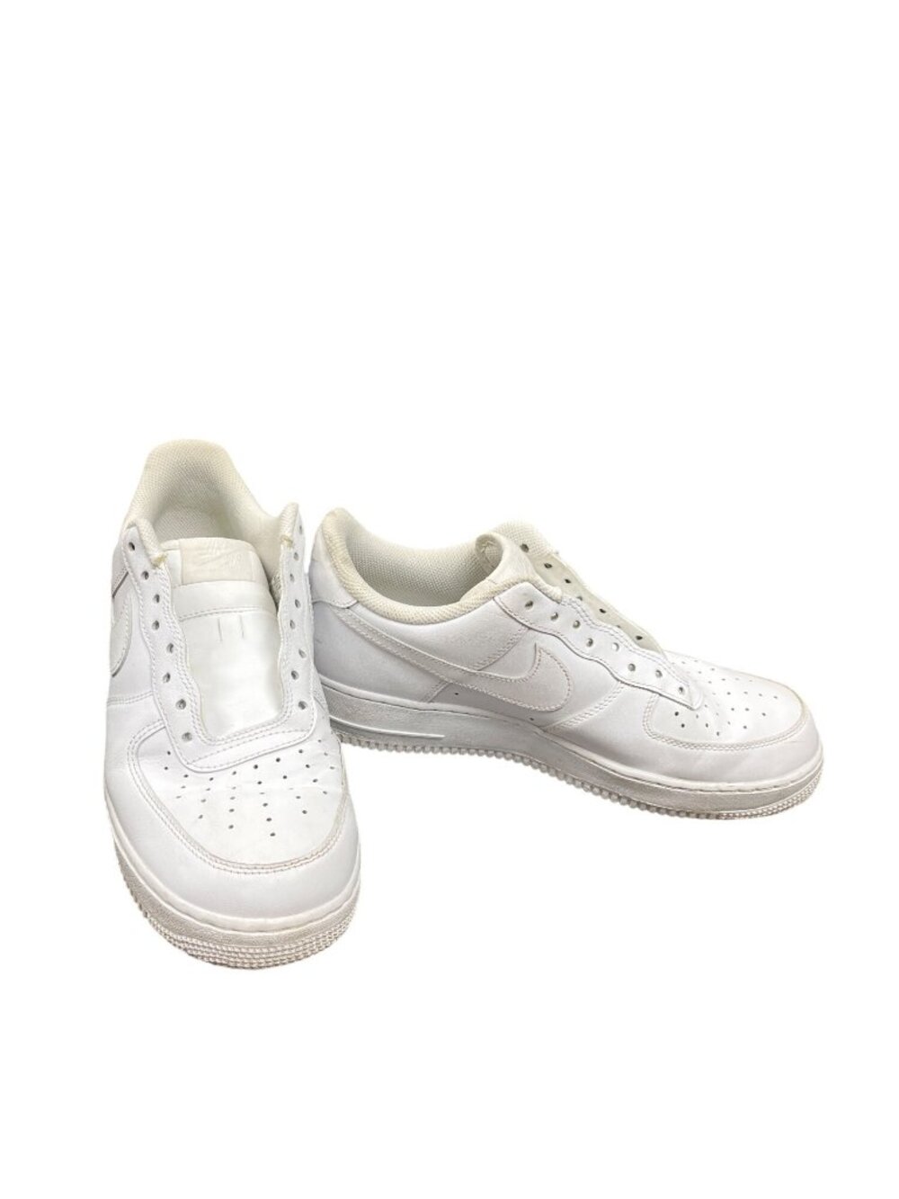 Nike Air Force 1 mens white leather low top athletic sneakers sz 9.5 SKU 10-254
